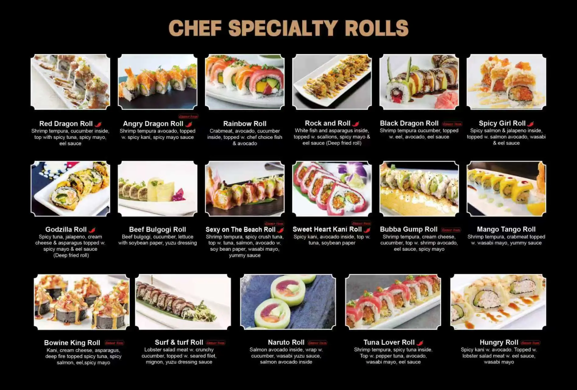 Hungry Bowl Buffet Restaurant Menu Page 2